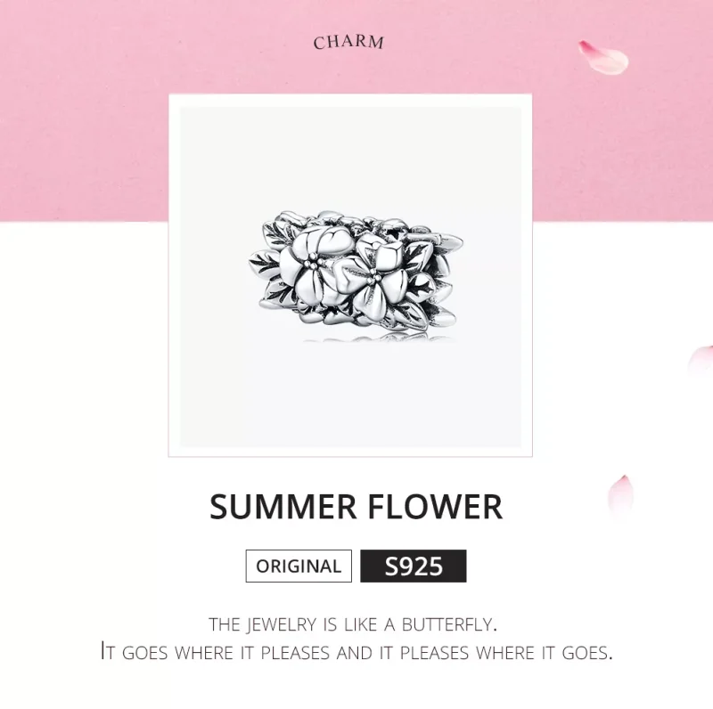 (bild till) Pandora Stil Berlock Sommarblomma - Scc1488 - View 5