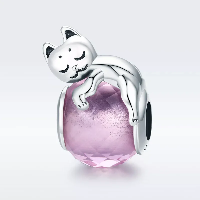 (bild till) Pandora Stil Berlock Sovande Katt - Scc447 - View 2