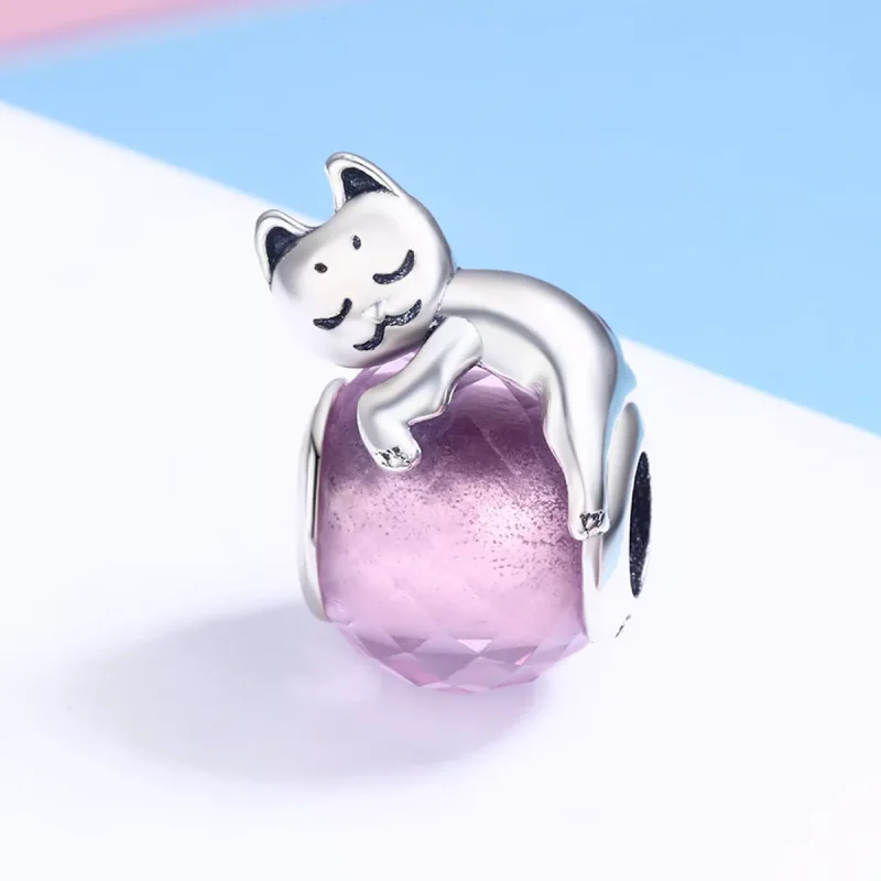(bild till) Pandora Stil Berlock Sovande Katt - Scc447 - View 3