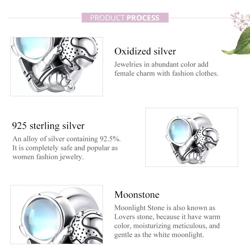(bild till) Pandora Stil Berlock Space Walk - Scc1694 - View 8