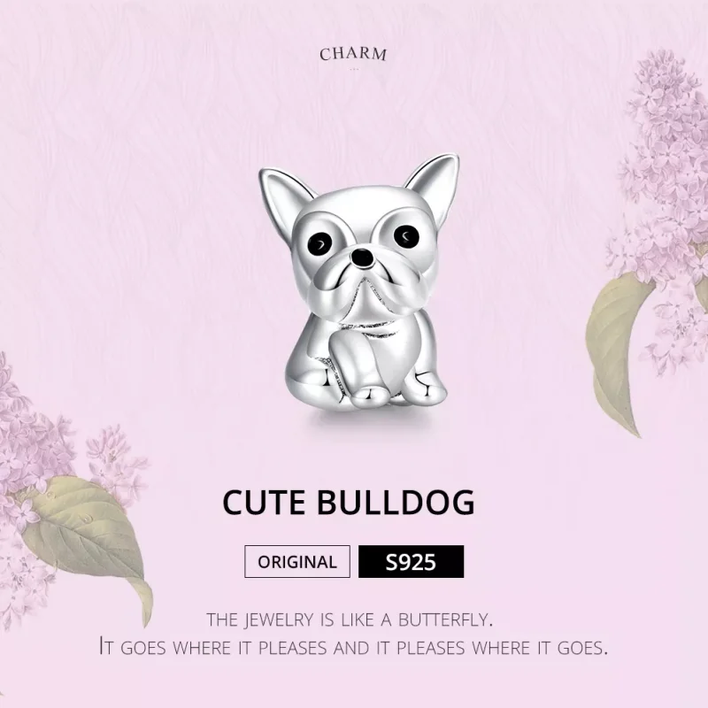 (bild till) Pandora Stil Berlock Söt Frenchie Bulldog - Scc1599 - View 6