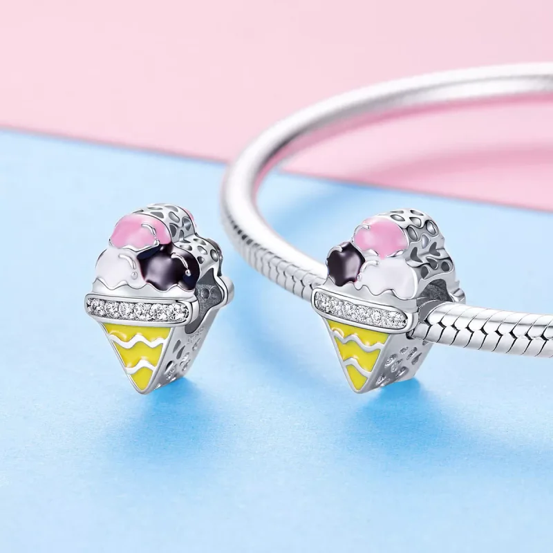 (bild till) Pandora Stil Berlock Söt Glass - Scc1129 - View 4