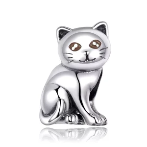 (bild till) Pandora Stil Berlock Söt Katt - Scc1305