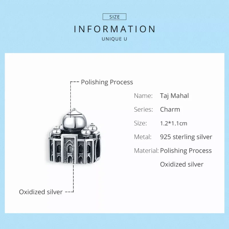(bild till) Pandora Stil Berlock Taj Mahal - Scc1542 - View 6
