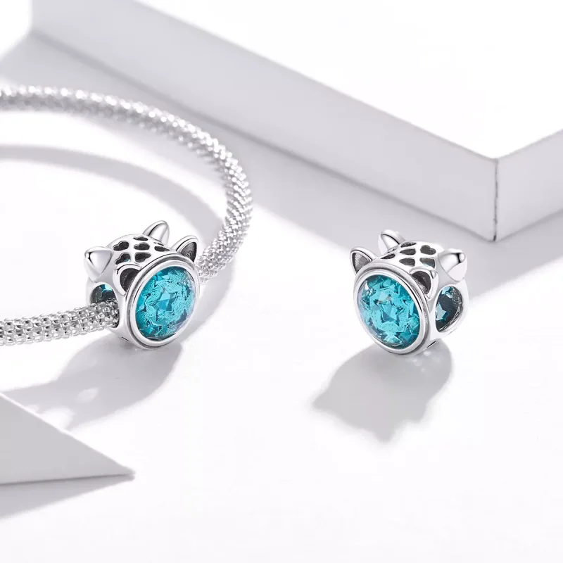 (bild till) Pandora Stil Berlock Teal Cat - Scc1800 - View 4