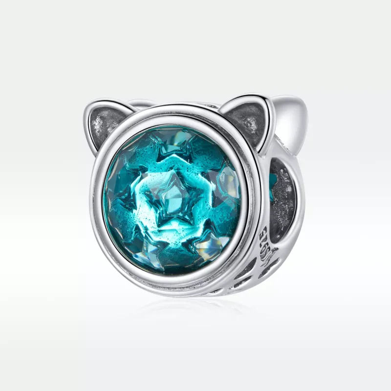 (bild till) Pandora Stil Berlock Teal Cat - Scc1800 - View 5