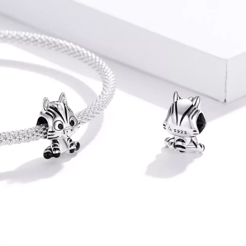 (bild till) Pandora Stil Berlock Tecknad Zebra - Bsc387 - View 4