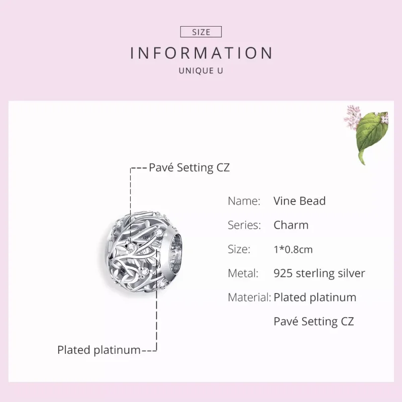 (bild till) Pandora Stil Berlock Vin - Bsc256 - View 7
