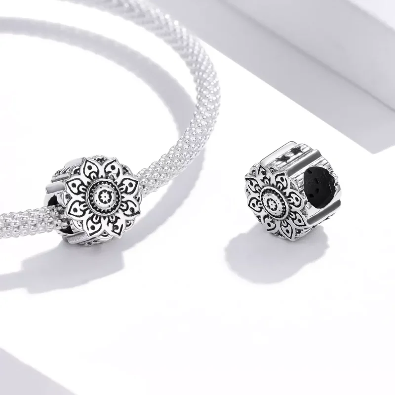 (bild till) Pandora Stil Berlock Vintage Lotus - Scc1823 - View 4