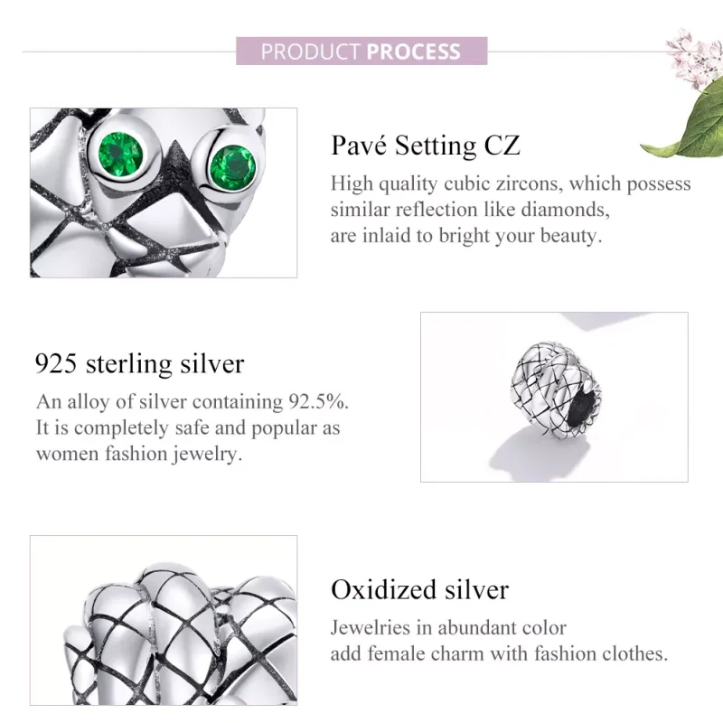 (bild till) Pandora Stil Berlock Vintage Orm - Scc1770 - View 8