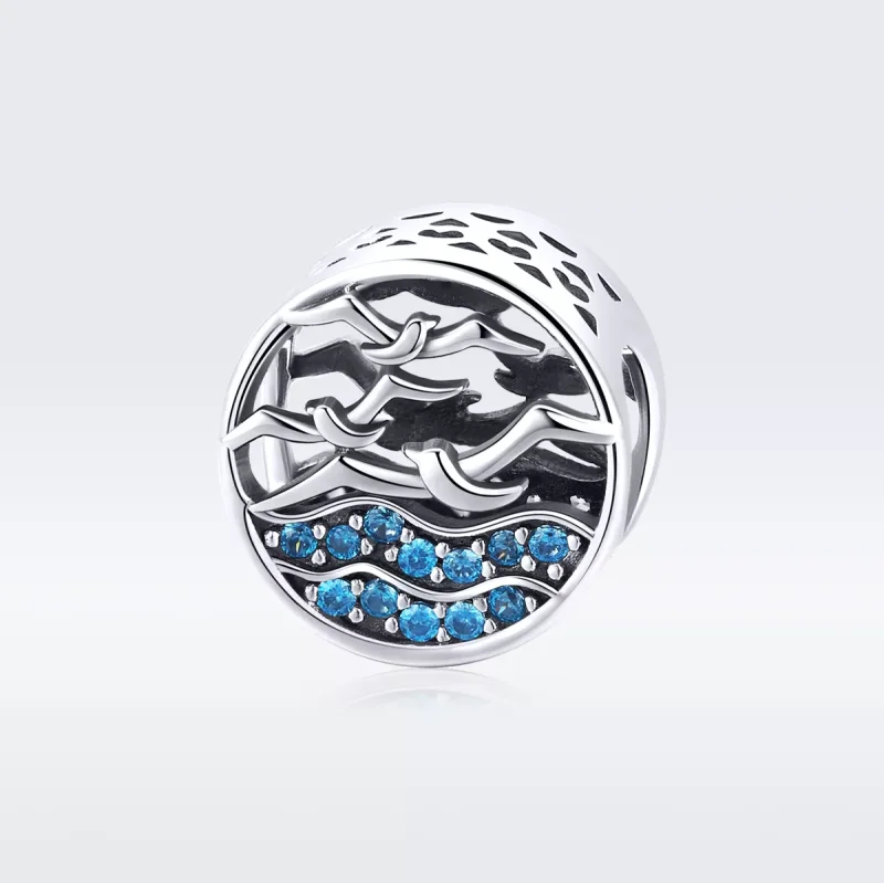 (bild till) Pandora Stil Berlock Wave & Seagulls - Scc1454 - View 5