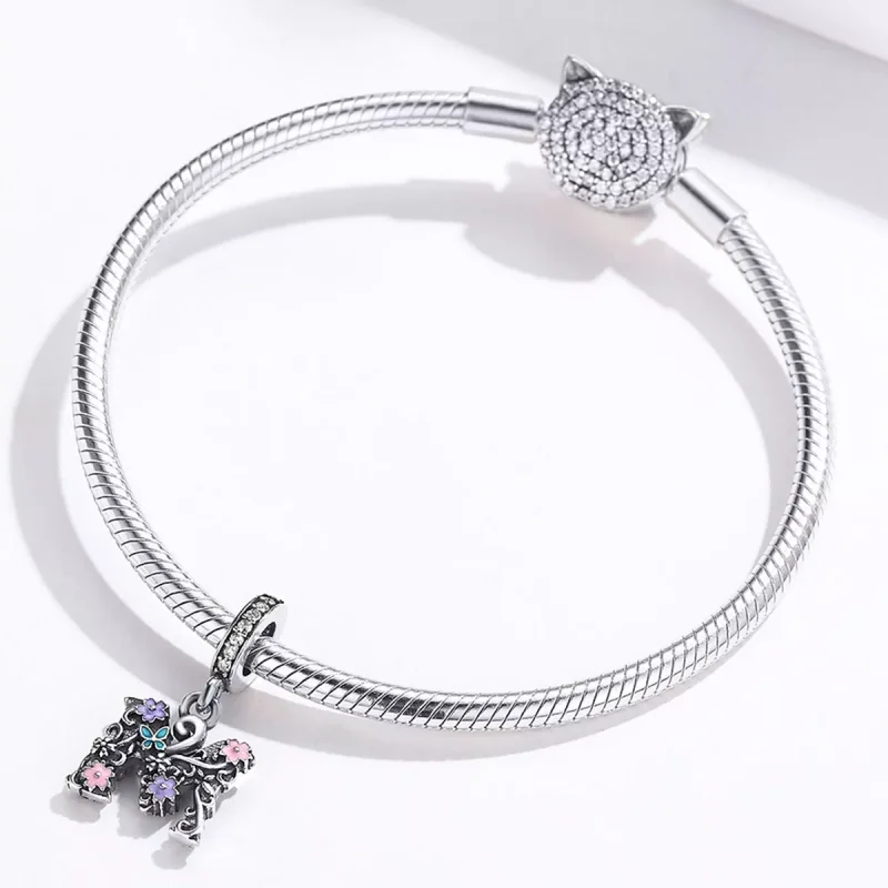 (bild till) Pandora Stil Hängberlock Blommebrev M - Scc1274 - View 4