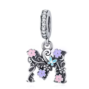(bild till) Pandora Stil Hängberlock Blommebrev M - Scc1274