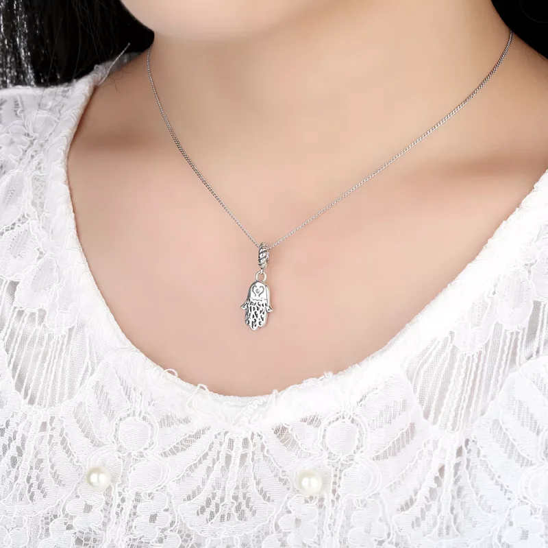 (bild till) Pandora Stil Hängberlock Hamsa Hand - Scc031 - View 2