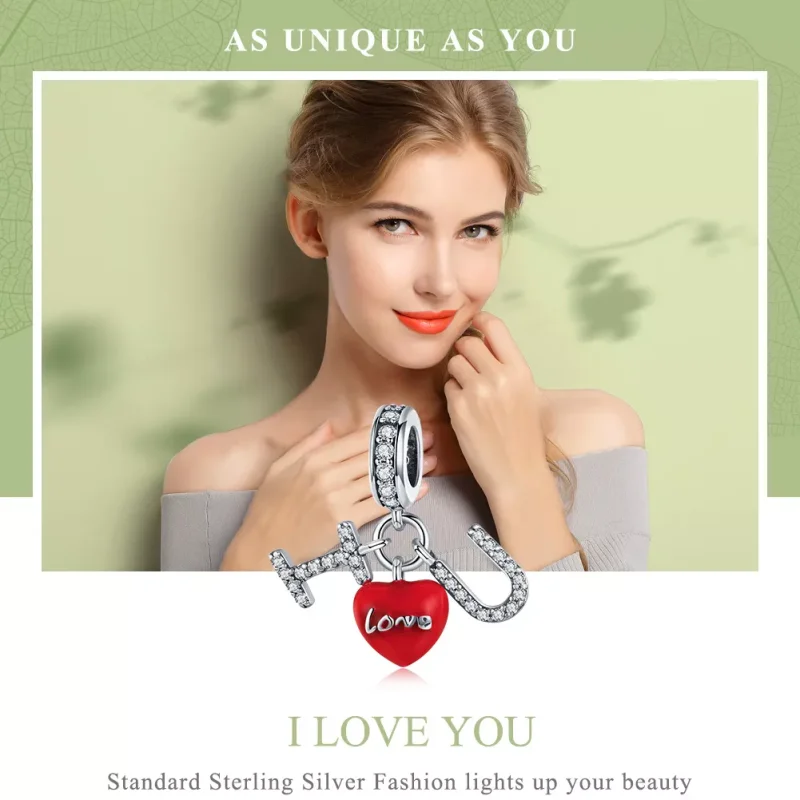 (bild till) Pandora Stil Hängberlock Jag Älskar Dig - Scc1055 - View 2