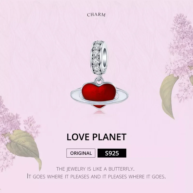 (bild till) Pandora Stil Hängberlock Love Planet - Scc1165 - View 2
