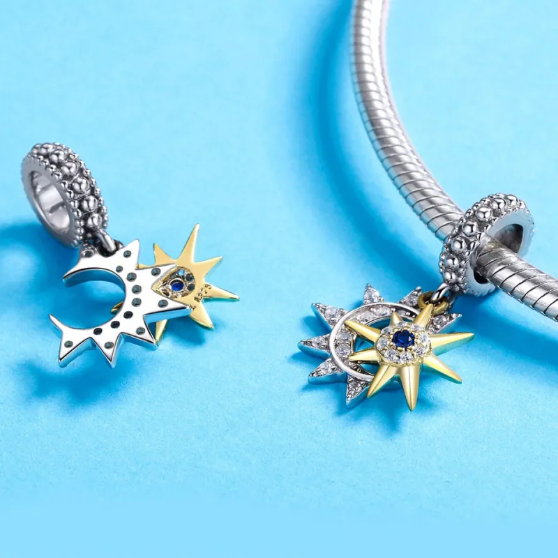 (bild till) Pandora Stil Hängberlock Pavé Sun Meet Moon - Scc1135 - View 3