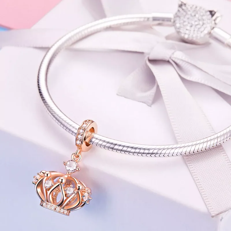 (bild till) Pandora Stil Hängberlock Regal Crown 14 Karat Roséguld - Scc1121 - View 4