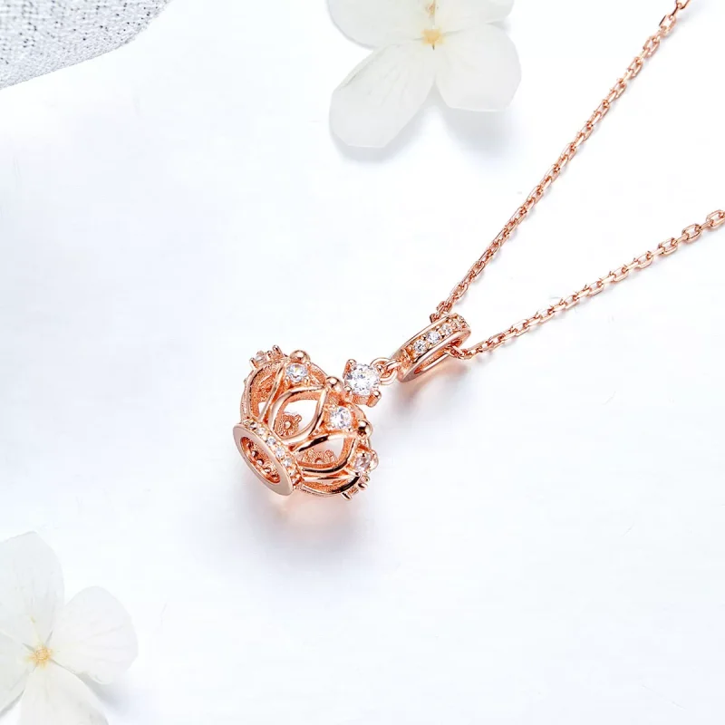 (bild till) Pandora Stil Hängberlock Regal Crown 14 Karat Roséguld - Scc1121 - View 5