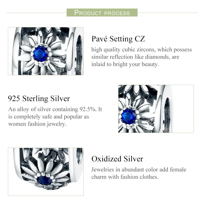 (bild till) Pandora Stil Mellanled Daisy - Scc1118 - View 5