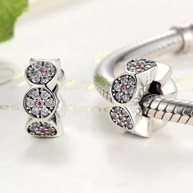 (bild till) Pandora Stil Mellanled Rosa Krans - Scc101 - View 4