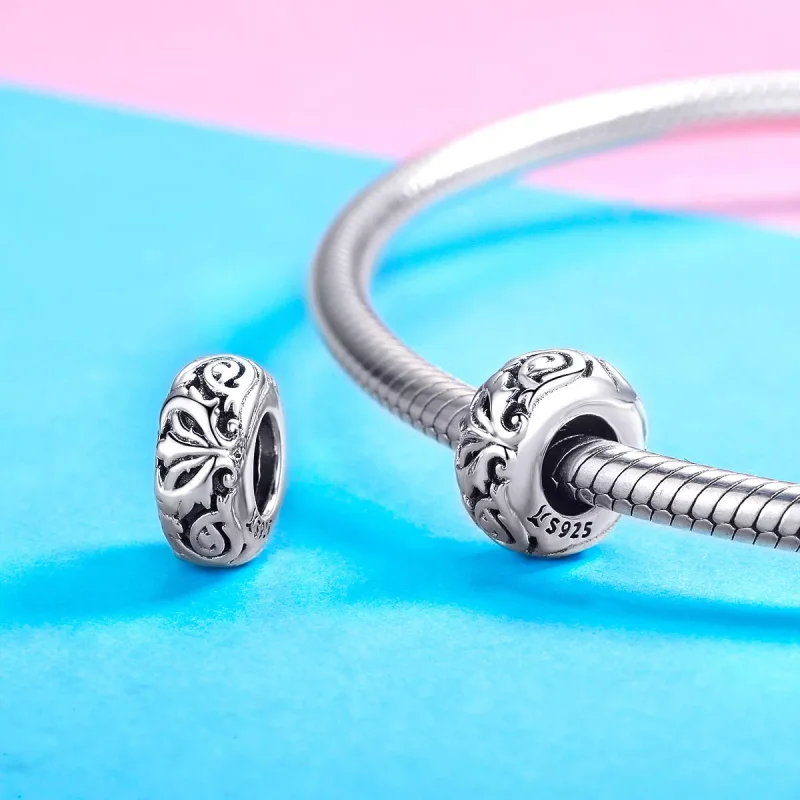 (bild till) Pandora Stil Mellanled Vintage Blomma - Scc1139 - View 3