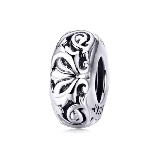 (bild till) Pandora Stil Mellanled Vintage Blomma - Scc1139
