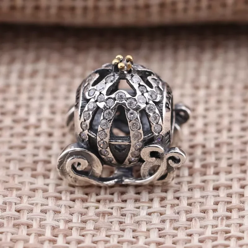(bild till) Disney, PANDORA Cinderella's Pumpkin Coach Berlock 791573CZ - View 3