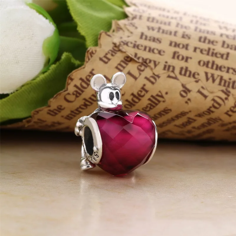 (bild till) Disney, PANDORA Mickey Love Heart Berlock 797168NFR - View 3