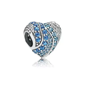 (bild till) PANDORA Aqua Hjärtat Berlock 797015NABMX