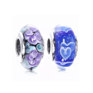 (bild till) Pandora Berlock Blomma Glas Murano - Pl00053-1