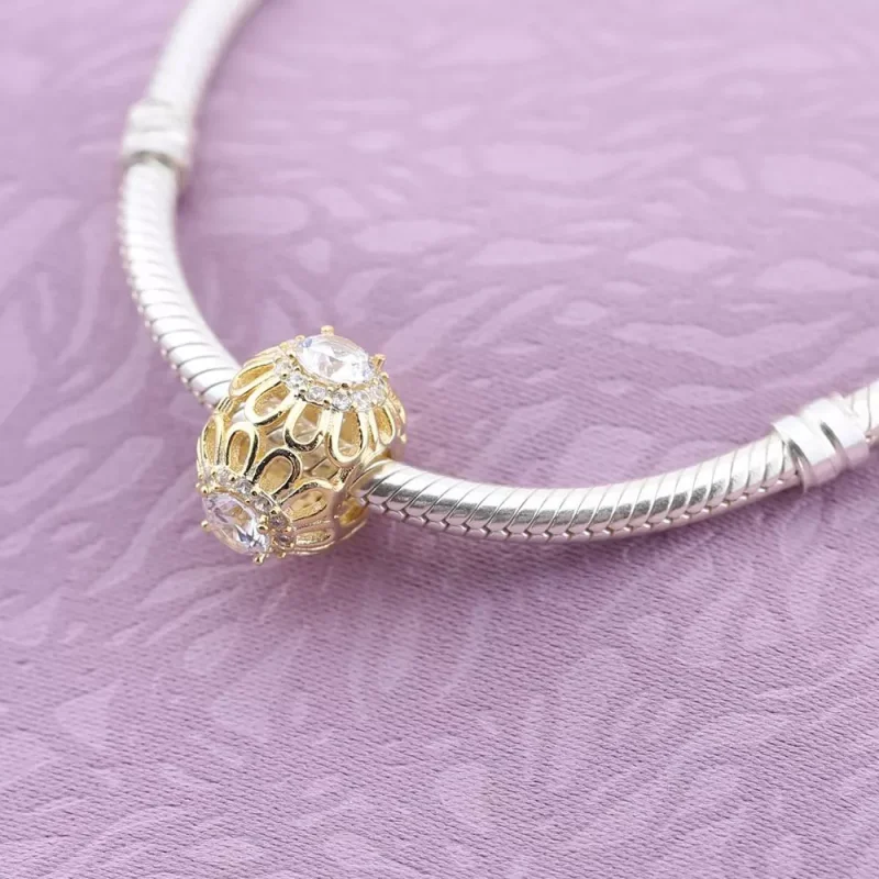 (bild till) Pandora Berlock Blommig Briljans Openwork - 791260Cz - View 3