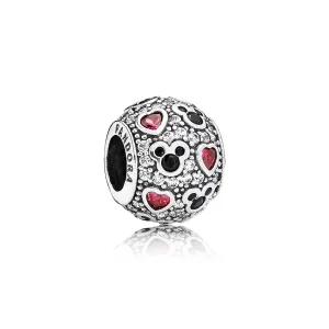 (bild till) Pandora Berlock Disney, Gnistrande Musse & Hjärtan - 791457Cz