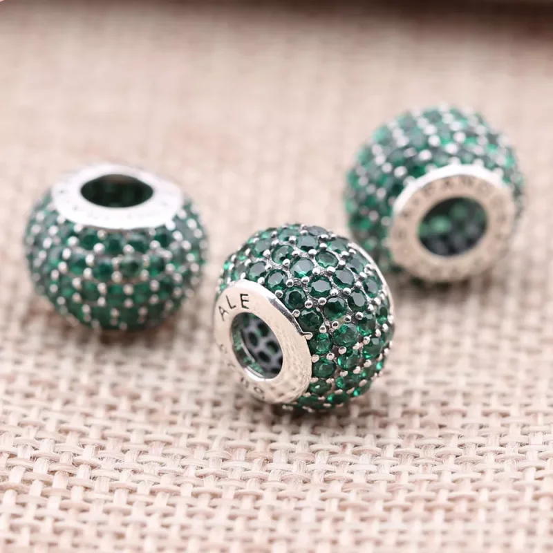 (bild till) Pandora Berlock Grön Pavé Ball - 791051Czn - View 2