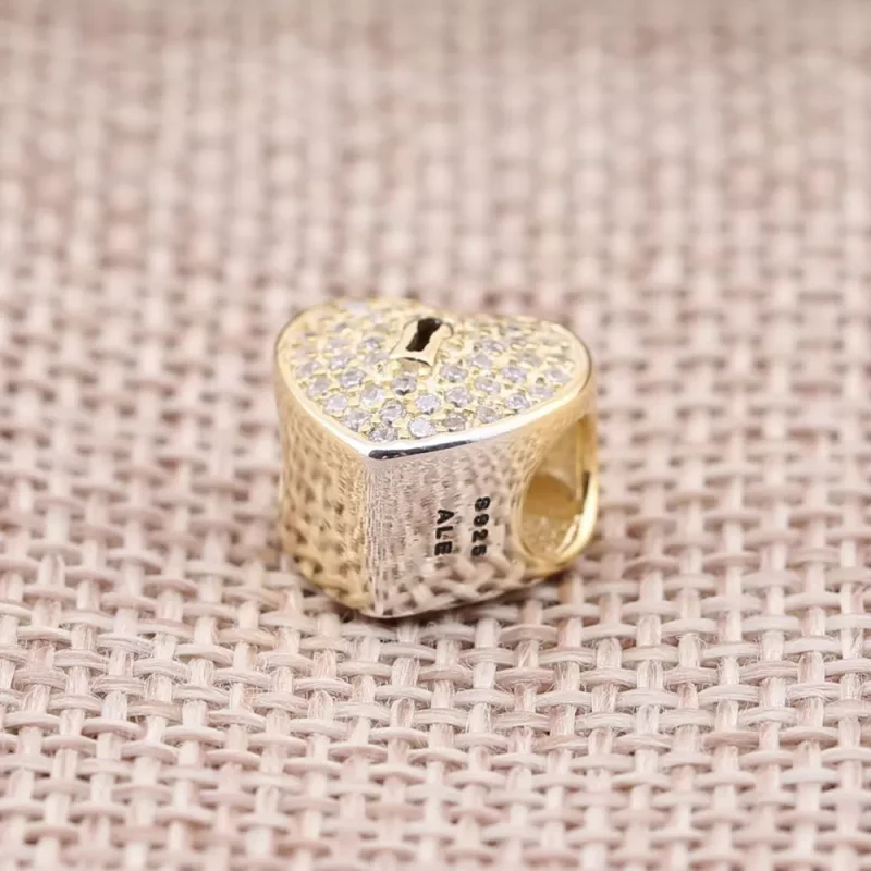 (bild till) Pandora Berlock Guld Hjärtlås - 750833Cz - View 2