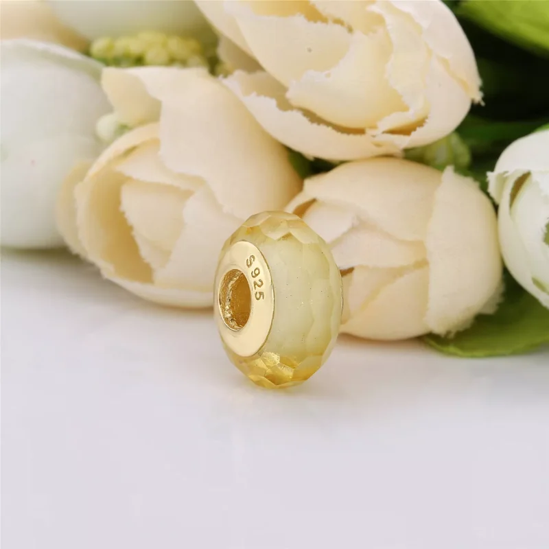 (bild till) Pandora Berlock Gyllene Facetterad 14 Karats Guldpläterad - 767647 - View 2