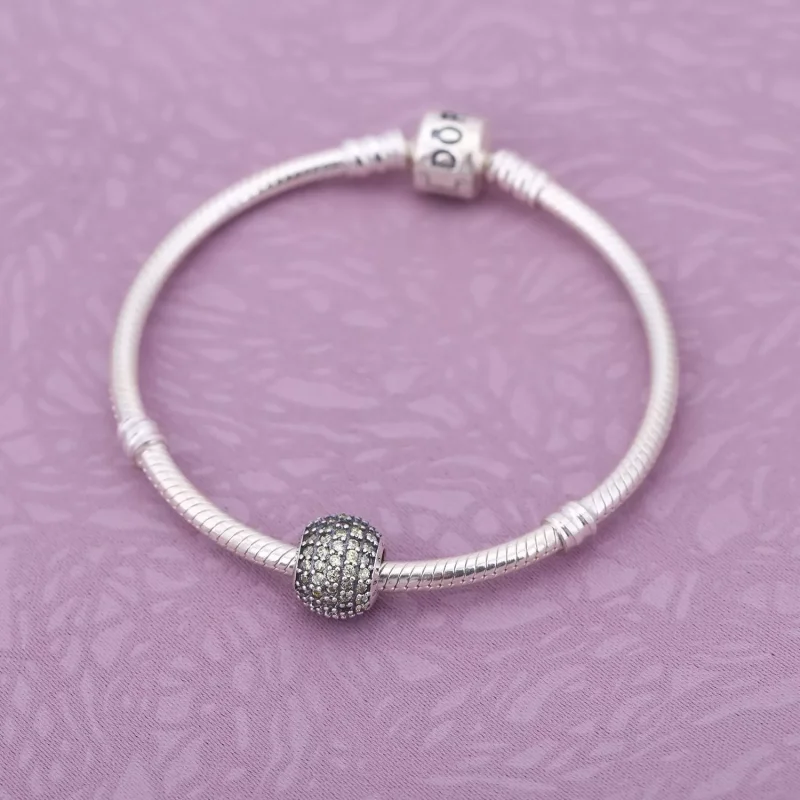 (bild till) Pandora Berlock Gyllene Pavé Boll - 791051Fcz - View 2
