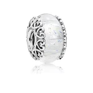 (bild till) Pandora Berlock Iriserande Vitt Glas - 797617