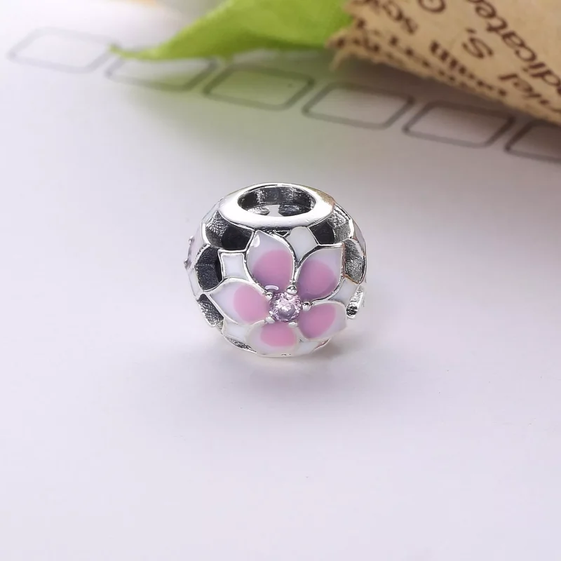 (bild till) Pandora Berlock Magnolia Blomma Blek Cerise - 792087Pcz - View 3