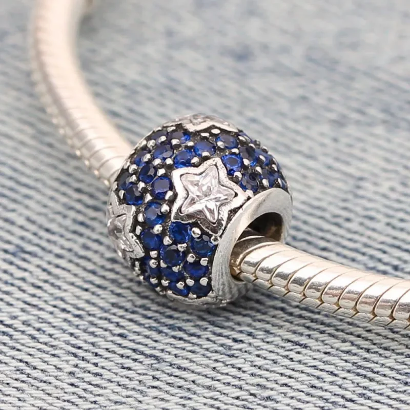 (bild till) Pandora Berlock Midnattsblå Pavé Stjärnor - 791382Cz - View 2