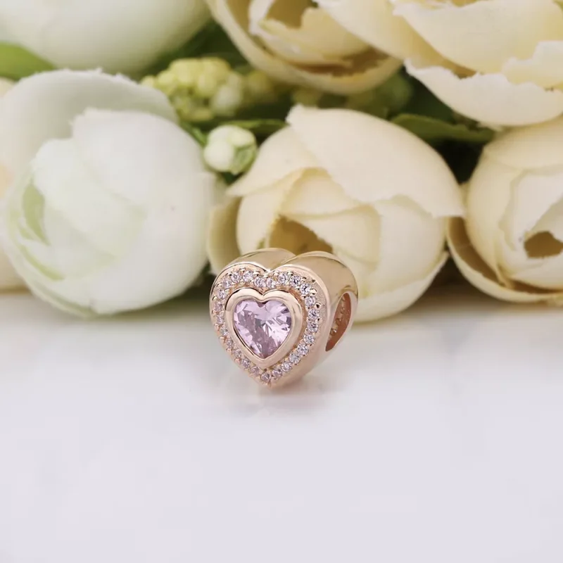 (bild till) Pandora Berlock Mousserande Kärlek 14 Karat Roséguld - 787608Npm - View 3