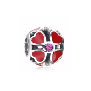 (bild till) Pandora Berlock Röd Klöver - Pd00110-1