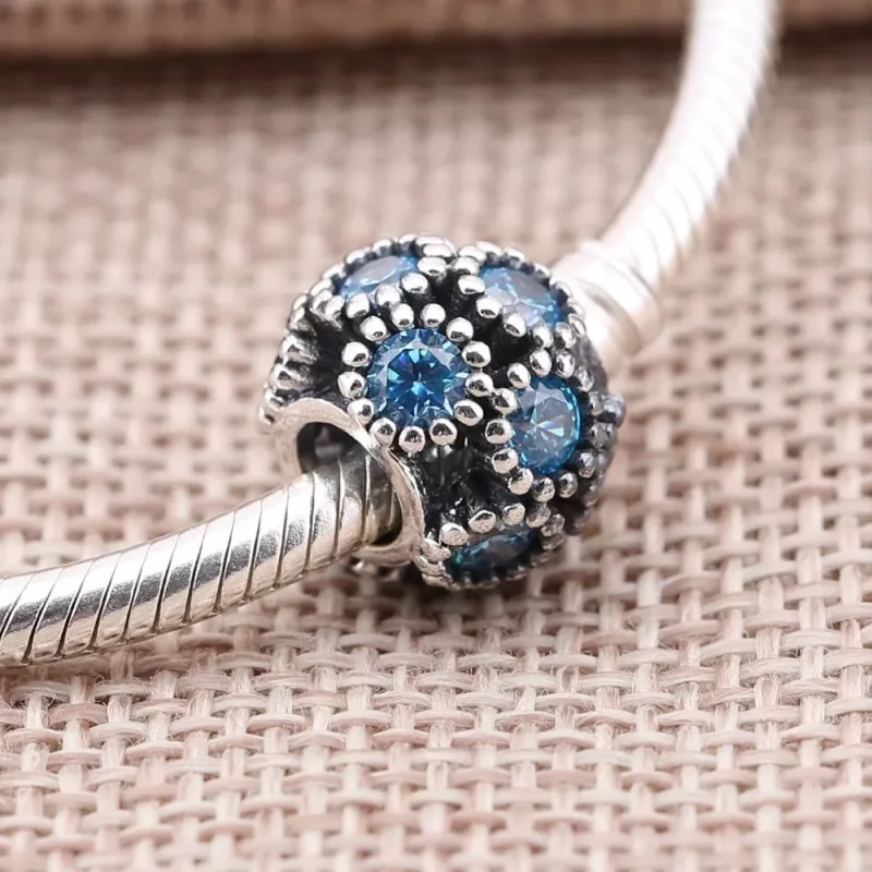(bild till) Pandora Berlock Teal Openwork Mousserande Cirklar - 791296Mcz - View 2