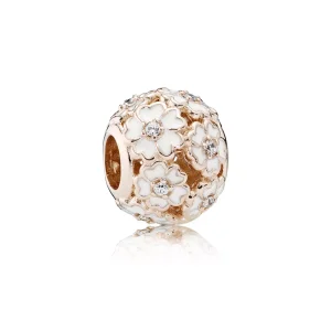 (bild till) Pandora Berlock Vit Primrose Äng 14 Karat Roséguld - 781488En12