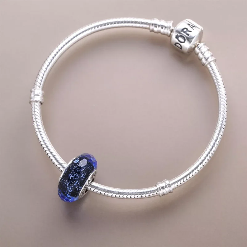 (bild till) PANDORA Blue Murano Glass Berlock 791646 - View 4