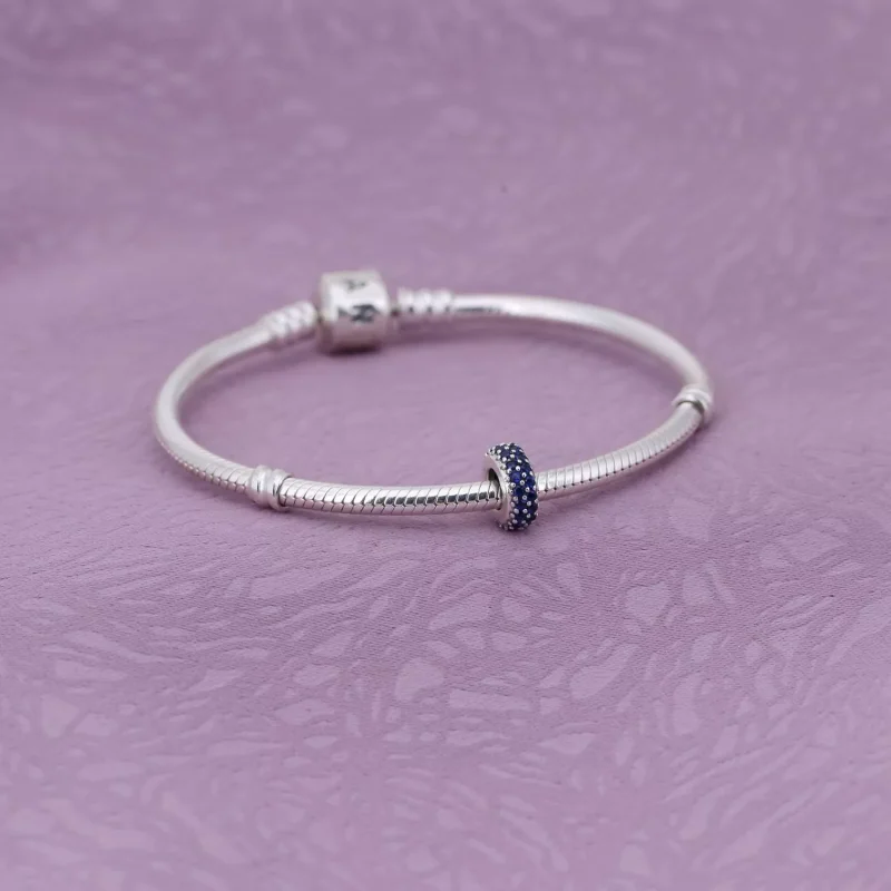 (bild till) PANDORA Blue Pavé Inspiration Mellanled 791359NCB - View 2