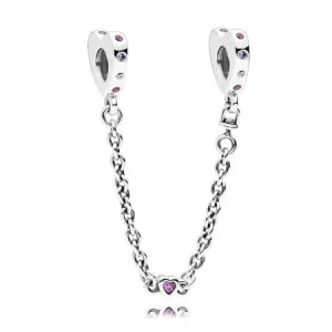 (bild till) PANDORA Bright Hearts Säkerhetskedja 797245NRPMX