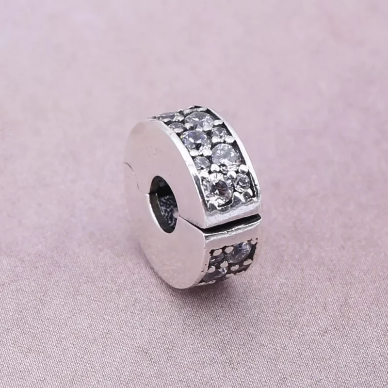 (bild till) PANDORA Clear Pavé Klämstopp 791817CZ - View 2