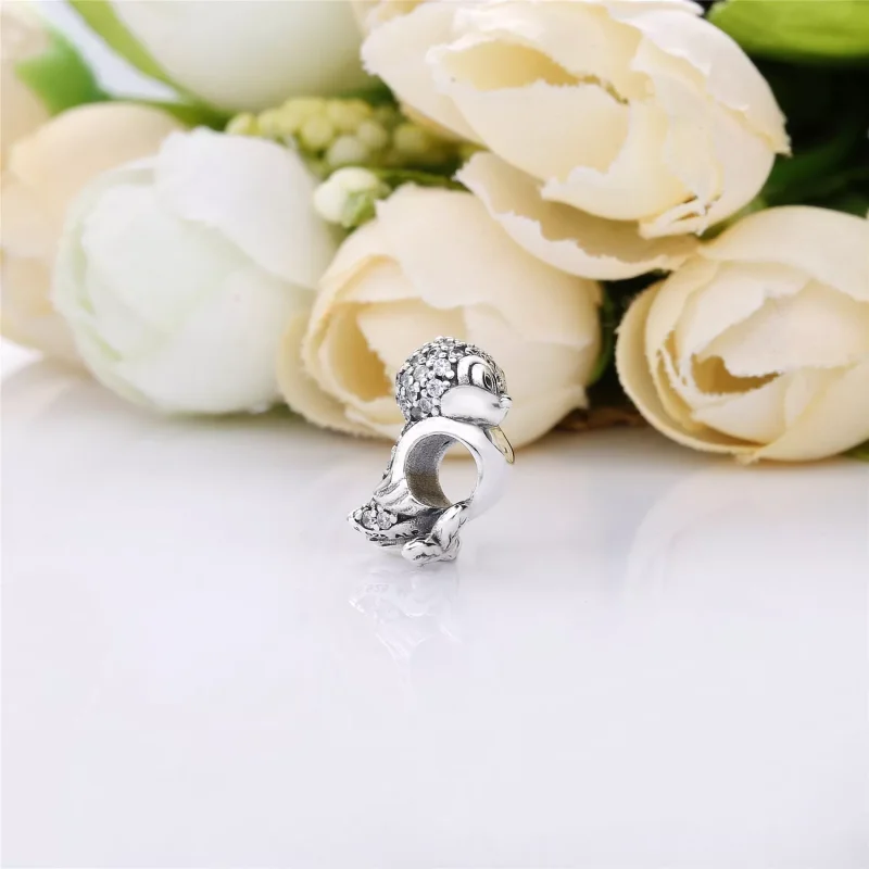(bild till) PANDORA Disney Snow White's Bird Pavé Charm Berlock 797166CZ - View 3