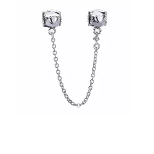 (bild till) PANDORA Embossed Heart Säkerhetskedja 796457CZ